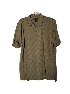 David Taylor Collection Men's Golf Polo, Dark Khaki, Size Large